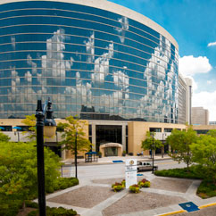 Image of the Sheraton Hotel Birmingham as seen from the Birmingham-Jefferson Civic Center