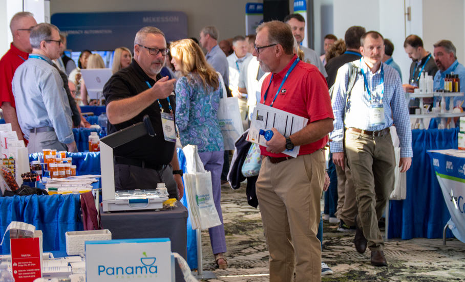 Attendees visit the vendor hall at the 2024 APCI Annual Convention